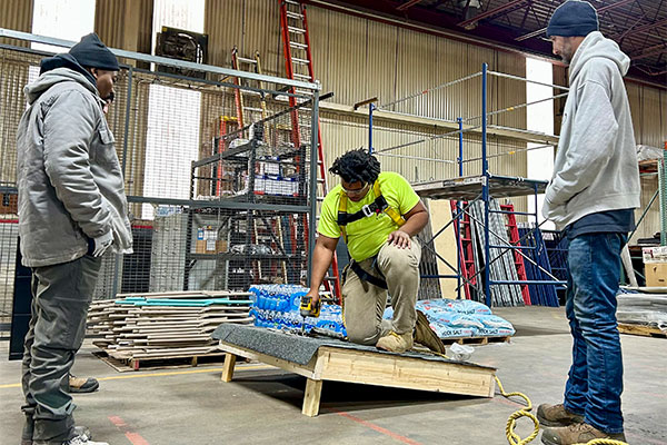 A-STAR crew demonstrating safety-first practices and training on a commercial job site
