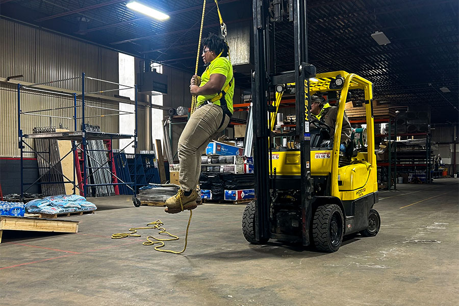 A-STAR team during fall protection training