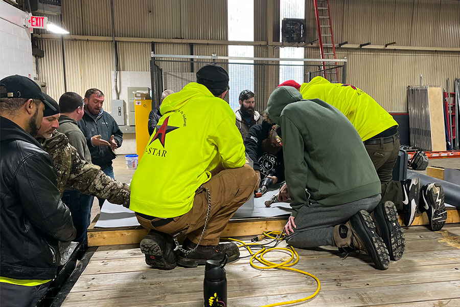 A-STAR crew in safety training session