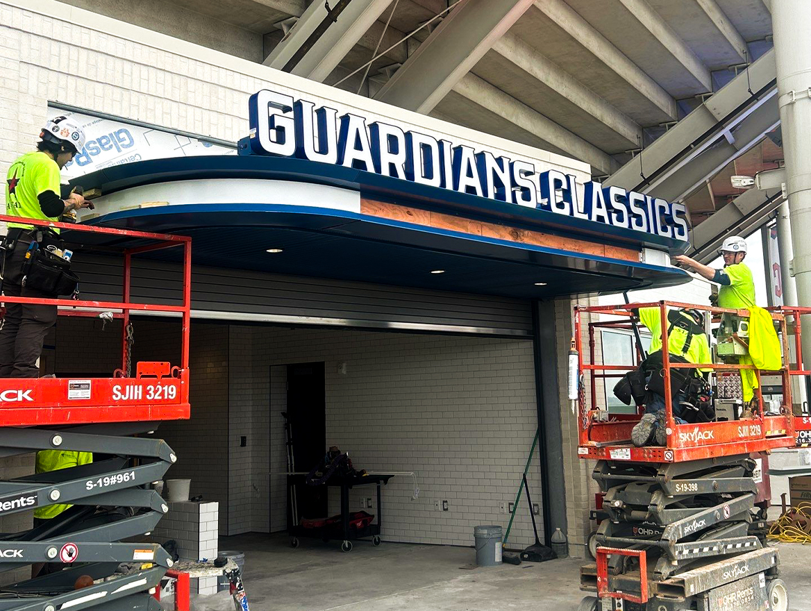 A-STAR crew working at Progressive Field in Cleveland, Ohio